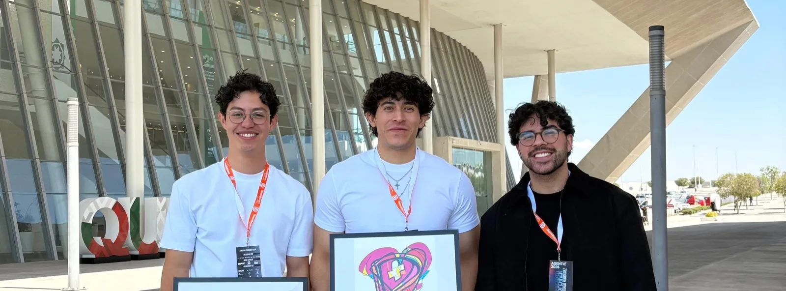 Breakaway's three founders at the Centro de Congresos in Querétaro